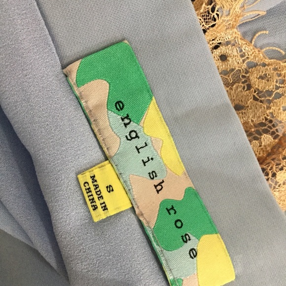 NWOT English Rose Lace Applique Mini Skirt - Picture 5 of 6